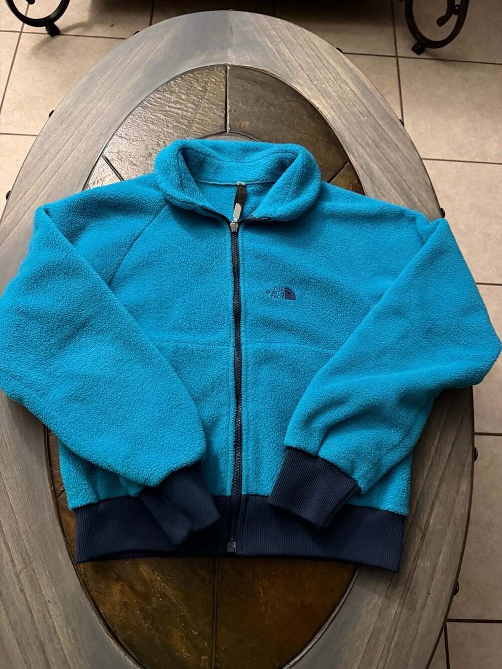 The North Face Vintage 90s Blue Fleece Full Zip Jacket Size 10 Made in USA